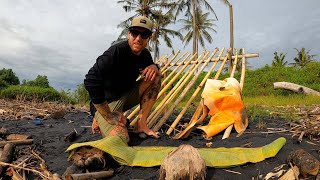 Survival Challenge  Building a WATER PROOF SHELTER  No Food No Water No Shelter [upl. by Bevon]