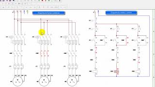 Enclavamiento eléctrico de tres motores eléctricos trifásicos [upl. by Loni7]