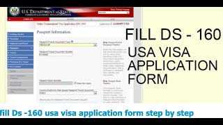 fill Ds 160 usa visa application form step by step in 2023 [upl. by Anayik]