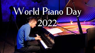 The Blue Danube Waltz Piano  Johann Strauss  World PIANO DAY 2022 [upl. by Kenaz]