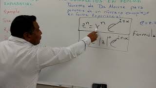 Teorema de De Moivre PARA POTENCIA DE UN NUMERO COMPLEJO EN FORMA EXPONENCIAL Ejemplo1 [upl. by Annat950]