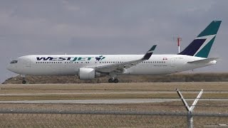 WestJet 767338ERWL CFOGJ Taxi and Takeoff from Calgary Airport ᴴᴰ [upl. by Weibel780]