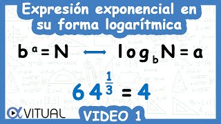 Expresión Exponencial en su Forma Logarítmica  Video 1 de 5 [upl. by Etnoval970]