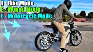 E  BIKE To E  MOTORCYCLE  Land Moto 3 in 1 Bike [upl. by Cher]