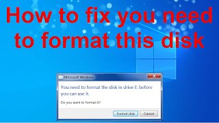 How to fix you need to format this disk [upl. by Hars372]