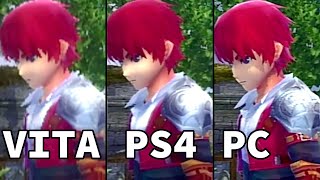 Ys Memories of Celecta  GraphicsFeatures Comparison VitaPCPS4 [upl. by Enuj]