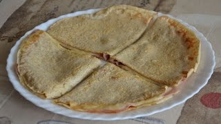 Crepes de avena con jamón y queso [upl. by Yong]