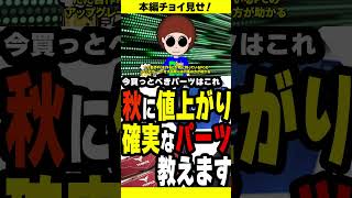 【値上がり間近】この秋値上がりが確実なパーツ教えます【おすすめ紹介】 [upl. by Tatiana]