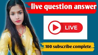 Live question answer  Mis Tinkal [upl. by Enylhsa]