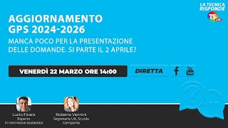 Aggiornamento GPS 20242026 manca poco per la presentazione delle domande Si parte il 2 aprile [upl. by Attennhoj]