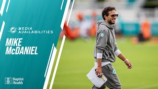 Coach Mike McDaniel meets with the media  Miami Dolphins [upl. by Jonme]