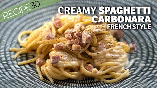 Do you like cream in your Spaghetti Carbonara Try this French version [upl. by Atiruam395]