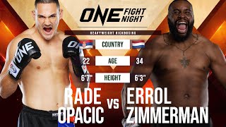 HEAVYWEIGHT DESTRUCTION 👊😤 Rade Opacic vs Errol Zimmerman [upl. by Adoree226]