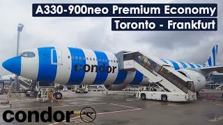 Condor A330900neo Premium Economy Toronto  Frankfurt [upl. by Bracci549]