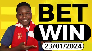 FOOTBALL PREDICTIONS TODAY 23012024 SOCCER PREDICTIONS TODAY  BETTING TIPS footballpredictions [upl. by Nanah]