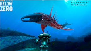 Subnautica Below Zero Prawn Suit vs Chelicerate [upl. by Lana]