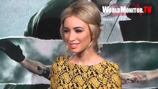 Christian Serratos arrives at Alex Cross Hollywood Film Premiere [upl. by Eirellav]