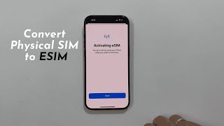 How to convert Jio physical SIM to eSIM on iPhone  Enable eSIM on iPhoneEasy method [upl. by Ahseki]