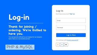 Create Ragistration amp Login form Php MySQL with logout amp Login session  Part 2 php mysql [upl. by Odnuges]