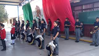 Honores ala bandera 🇲🇽 Banda de guerra linces 42 🥁 24022020 [upl. by Ylicic197]