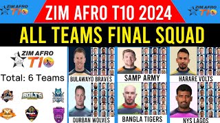 Zim Afro T10 League 2024  All Teams Squad  All teams squad Zim Afro T10 2024  Zim Afro T10 2024 [upl. by Roger923]