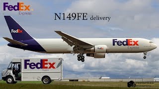 FedEx B767 Freighter N149FE delivery Flight Paine field Everett PAE to Memphis Intl MEM [upl. by Atteuqram650]