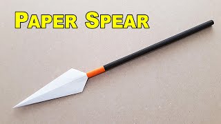 KAĞITTAN MIZRAK YAPIMI   How to Make a Paper Spear [upl. by Drhacir]