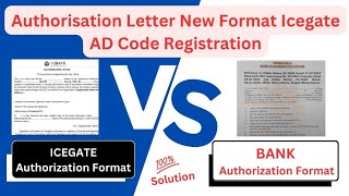 Format of Authorization letter  ICEGATE Authorization Vs Bank Authorization letter registration [upl. by Shannan]