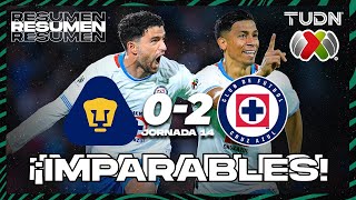 HIGHLIGHTS  Pumas 02 Cruz Azul  Liga Mx AP2024  J14  TUDN [upl. by Araes]