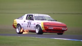 Flame shooting Group A Mitsubishi Starion 4G63 SOHC  Phillip Island Classic [upl. by Ehcadroj186]