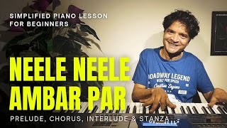 Neele Neele Ambar Par Easy Keyboard Lesson Chitranshi Sir [upl. by Thissa]