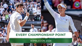 The Moment of Triumph 🏆  Every Championship Point from Wimbledon 2024 [upl. by Alur]