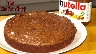 3 Ingredient Nutella Fudge Cake  One Pot Chef [upl. by Accire]