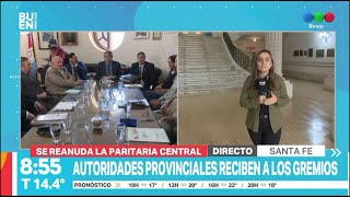 Dirigentes de ATE y UPCN en casa de gobierno ► Telefe Rosario [upl. by Anstice]