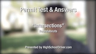 Intersections  Roundabouts  Florida Permit Test [upl. by Sibylla771]