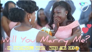 Best Surprise Proposal EVER at a Church Wedding This love story will make you cry 💞 [upl. by Aicilihp759]