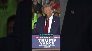 At Michigan rally Trump attacks Biden and Harris for their hurricane response [upl. by Wilkie524]