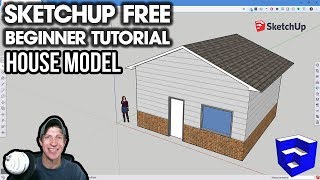 GETTING STARTED with SketchUp Free  Lesson 2  Creating a House Model [upl. by Latyrc]