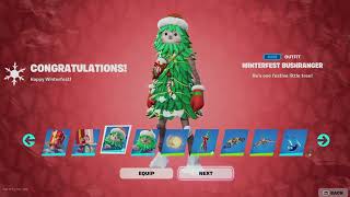 Como CONSEGUIR la SKIN de ARBUSTIN NAVIDEÑO y 15 REGALOS NAVIDAD en FORTNITE FESTIVAL DE INVIERNO [upl. by Ellenig371]