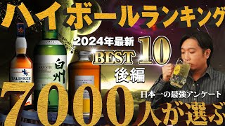 🔰ウイスキー ベスト10！ハイボールが美味すぎるウイスキーランキング2024 後編 10位～1位 アンケート企画 [upl. by Ainigriv]