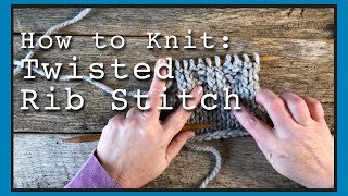 How to knit Half Twisted Rib  p2 k2tbl  Knitting tutorial  Learn to Knit [upl. by Anibla]