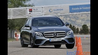 Mercedes Benz Clase E Estate 2016  Maniobra de esquiva moose test y eslalon  km77com [upl. by Baseler]