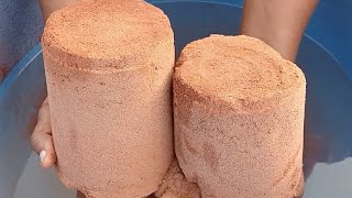 ASMR very soft sand and pure cement ❤️ dirt dusty silk smooth dipping crumble in 💦💦💦🤤😋 [upl. by Fleurette879]