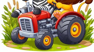 Le tracteur rouge est toujours prêt à travailler  Comptines pour enfants [upl. by Schonfield]