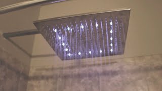 16 LED Rainfall Showerhead Must See [upl. by Aehsal]