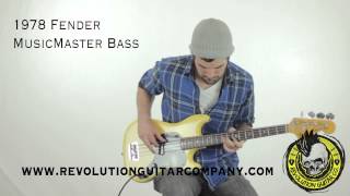 1978 Fender MusicMaster Bass  THE REVOLUTION GUITAR COMPANY [upl. by Chester]