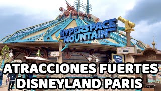 4K TODAS LAS ATRACCIONES FUERTES DISNEYLAND PARIS [upl. by Vevay251]