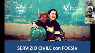 SERVIZIO CIVILE CON FOCSIV OPPORTUNITÀ IN ITALIA E ALL’ESTERO  2 OTTOBRE 2019 [upl. by Hardner]