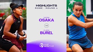 Naomi Osaka vs Clara Burel  2024 Rome Round 1  WTA Match Highlights [upl. by Shanley]