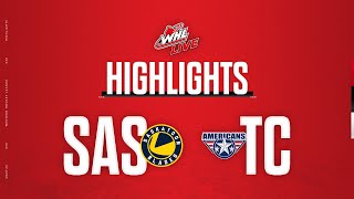 Saskatoon Blades at TriCity Americans 1128  WHL Highlights 202324 [upl. by Ycnej]